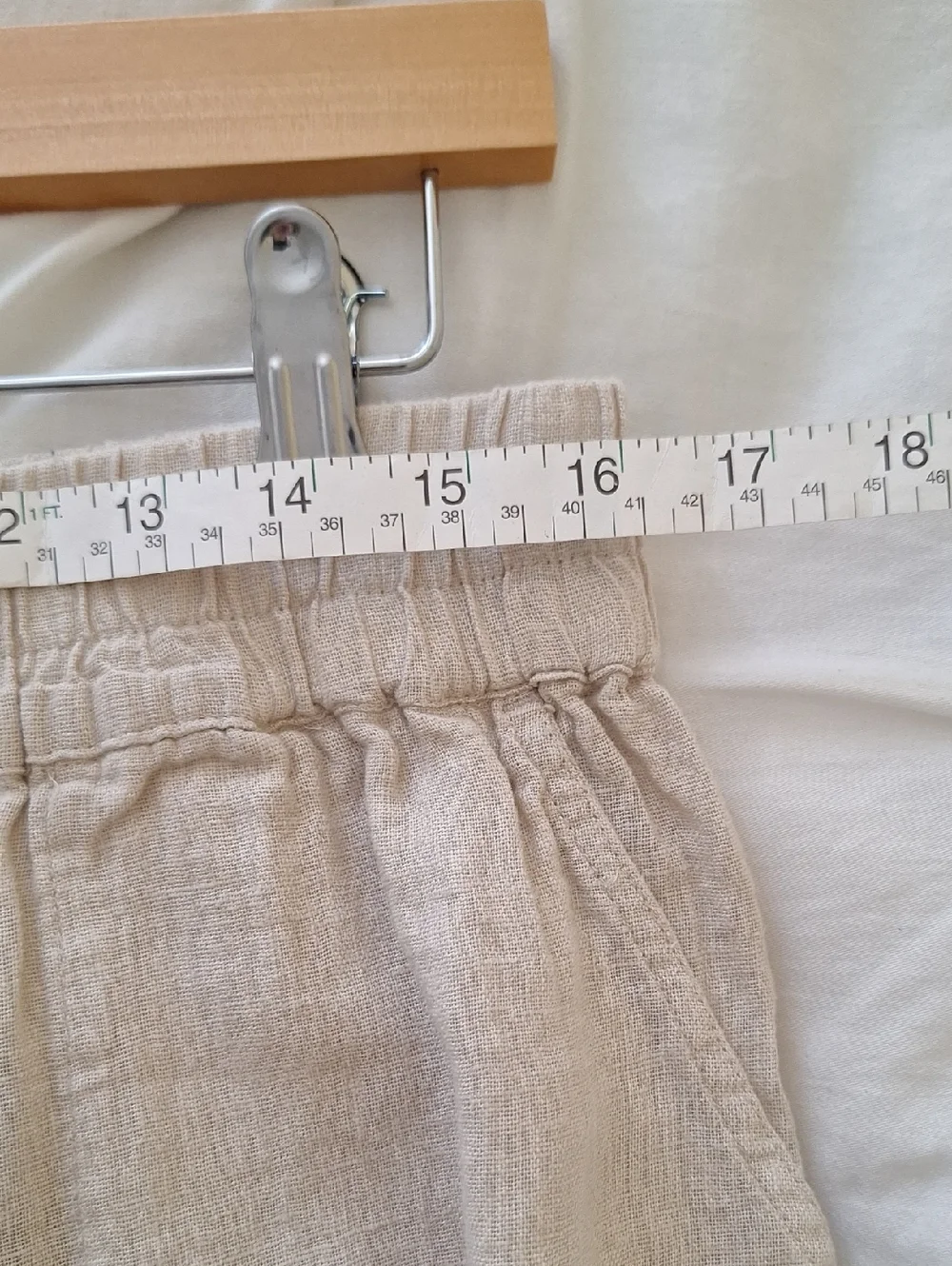 Neutral Wide-Leg Linen Blend Pants/Cropped 26in Inseam Medium - MP - Picture 7 of 7